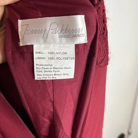 Jenny Packham Bridesmaid Dress JP1001 Burgundy - Picture 7 of 10